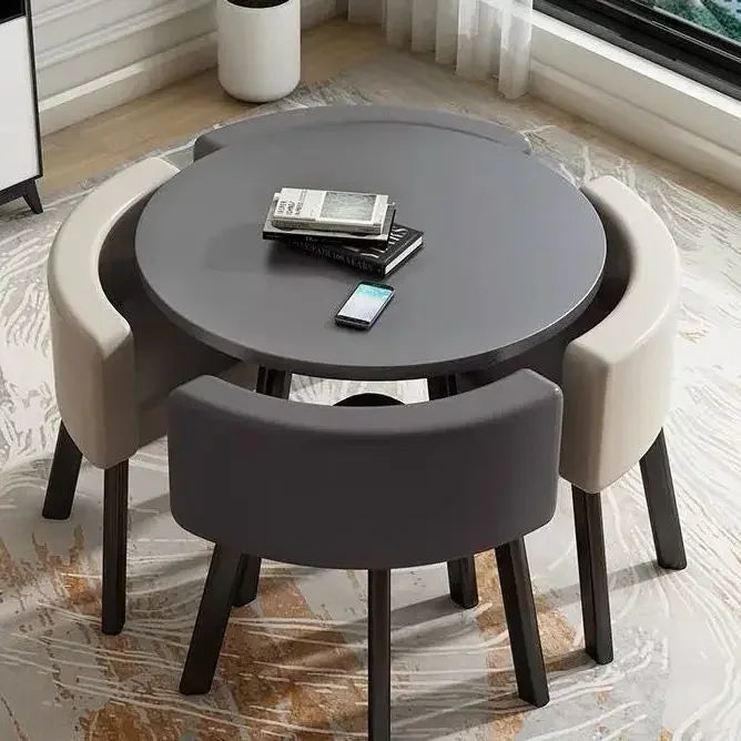 Round Dining Table with 4 Chairs