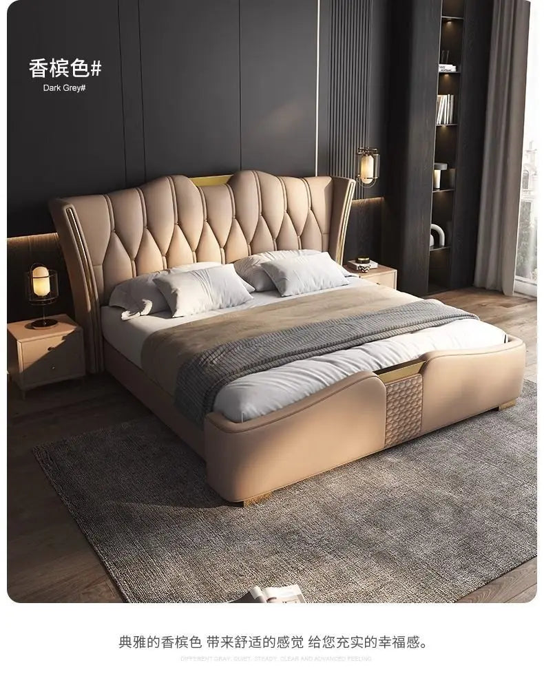 Italian Leather Luxury Bed