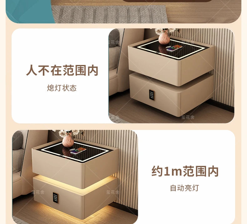 White Bedside Cabinet with Drawer