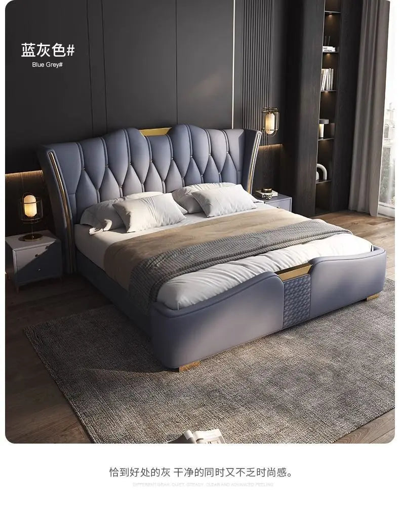 Italian Leather Luxury Bed