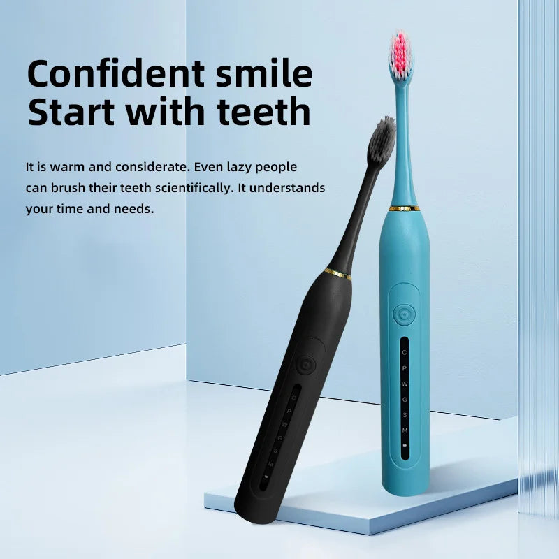 Smart Sonic Electric Toothbrush – Waterproof & Portable