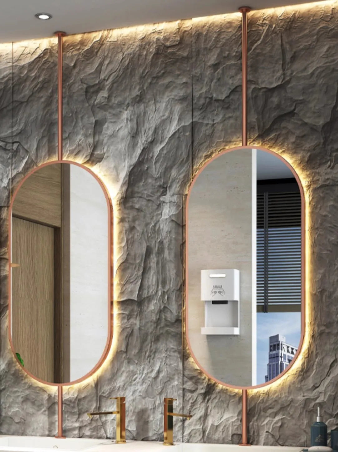 Oval Hanging LED Vanity Mirror