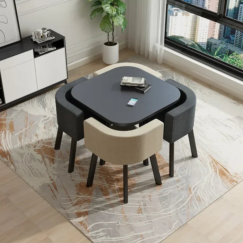Round Dining Table with 4 Chairs