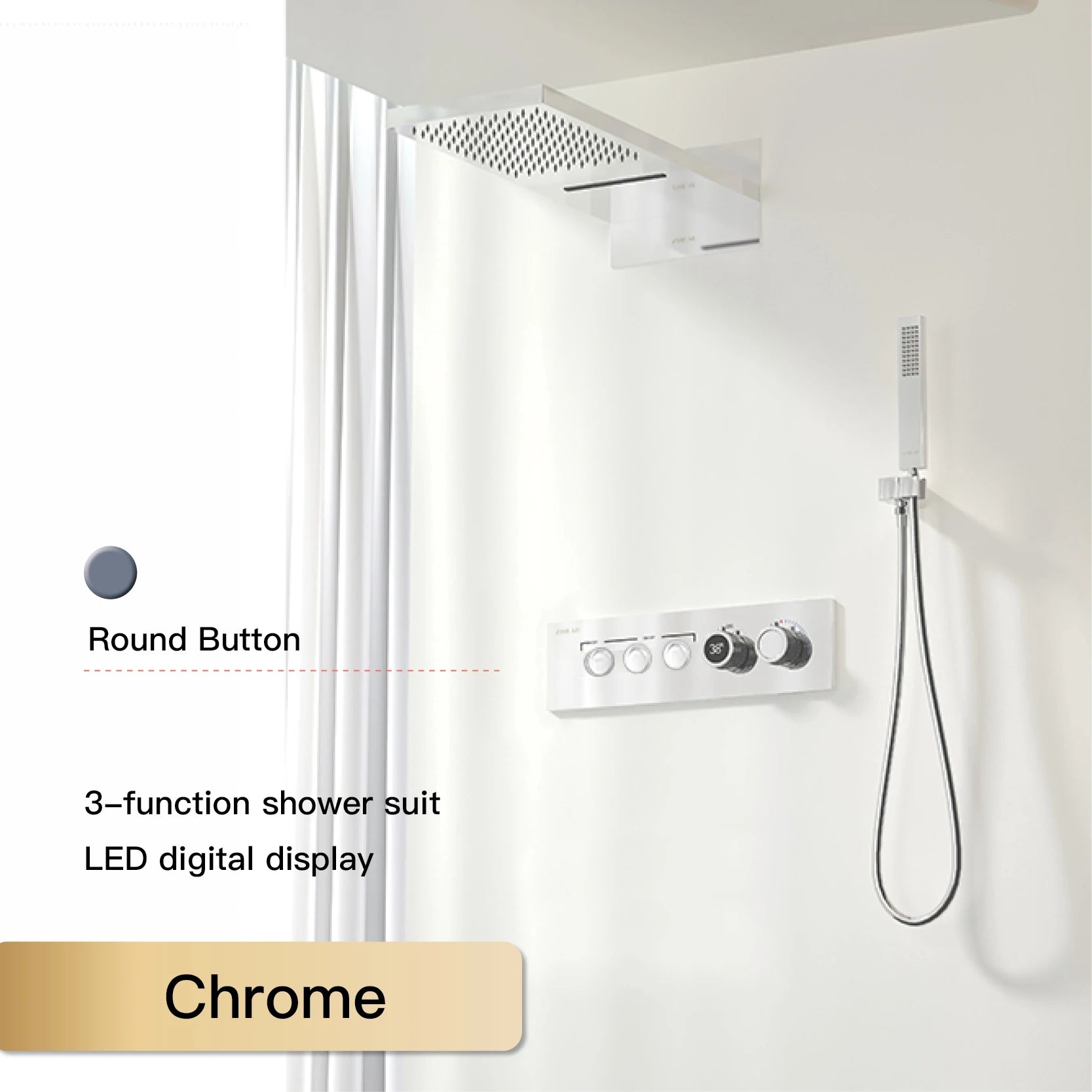 Luxury Black Brass Shower System