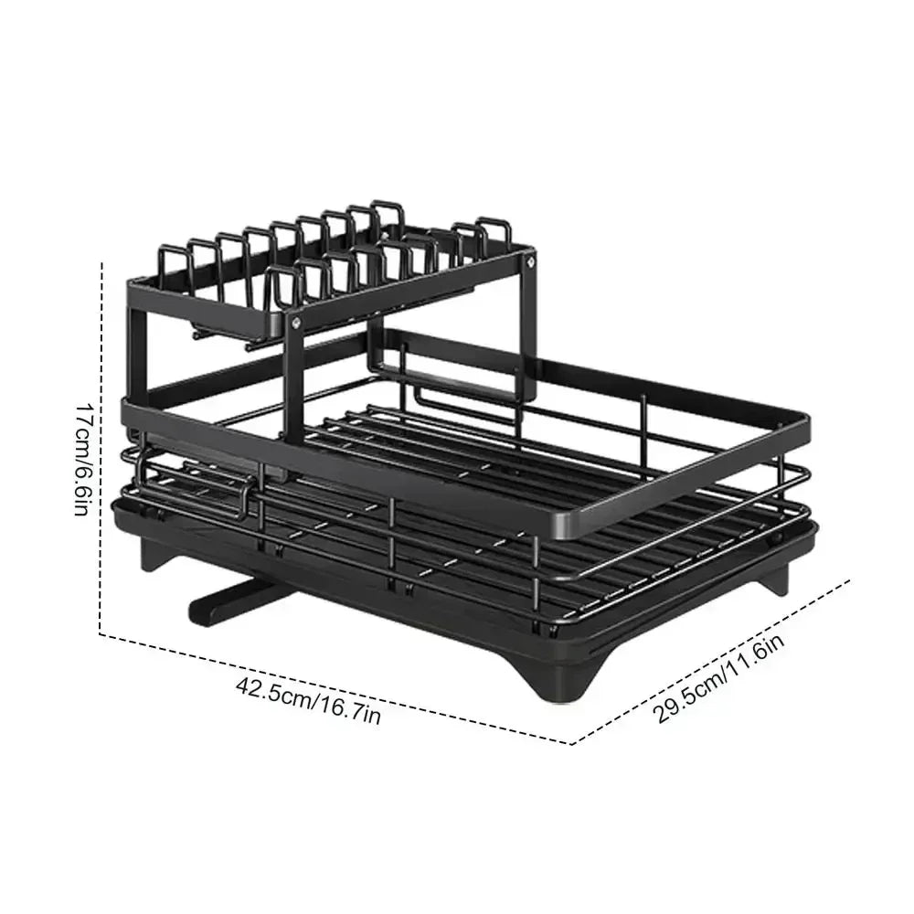 Dish Drying Rack with Drainboard