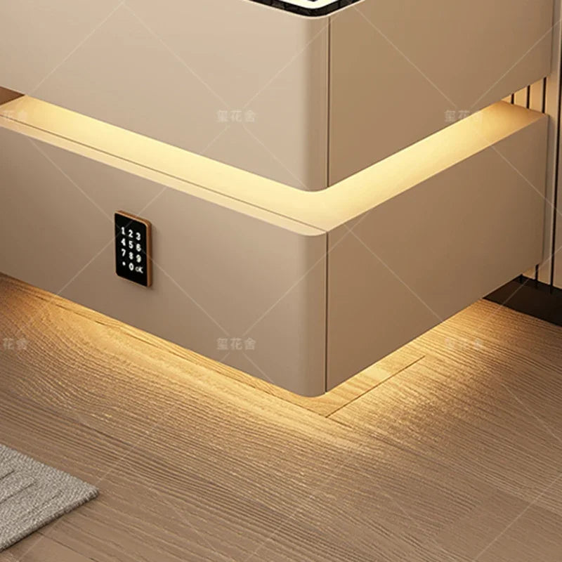 White Bedside Cabinet with Drawer