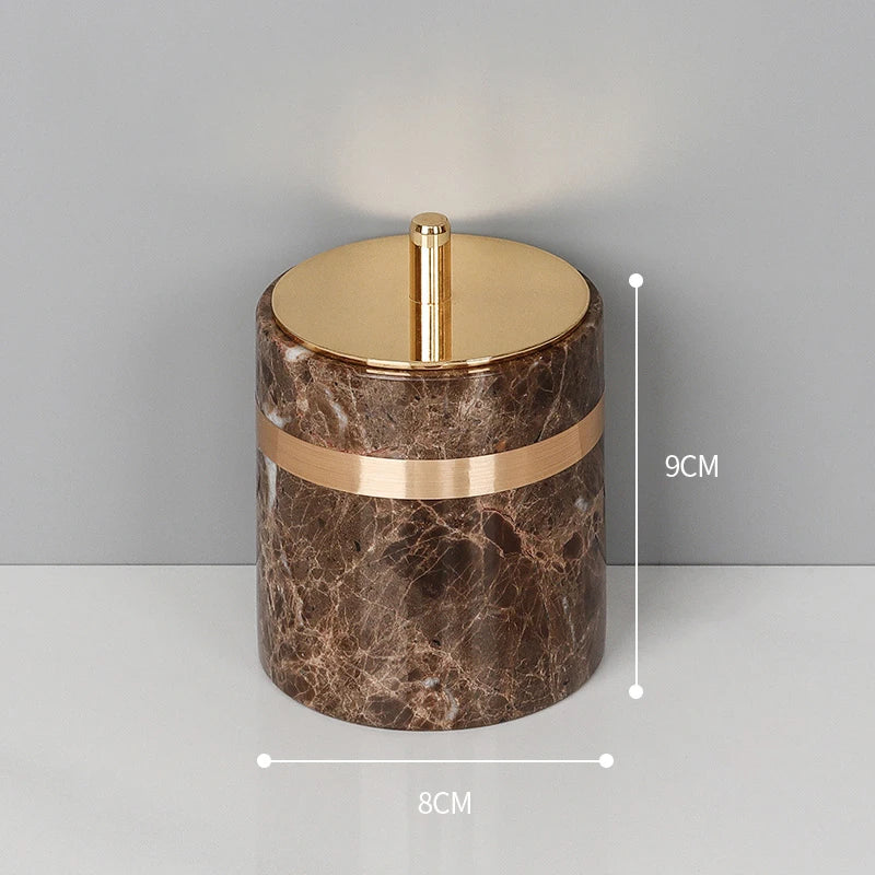 Emperador Dark Marble Bathroom Set