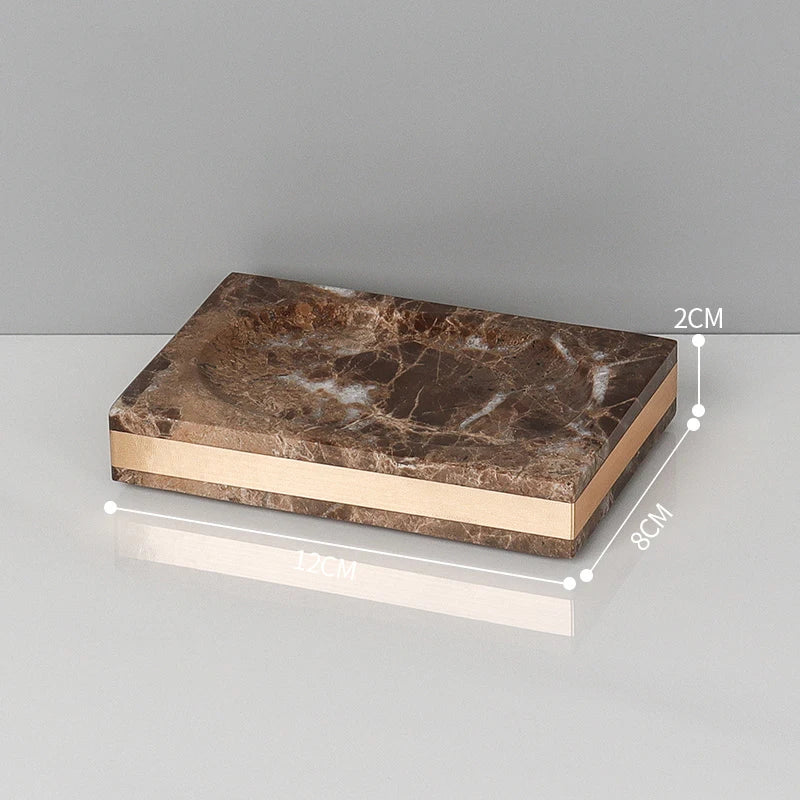 Emperador Dark Marble Bathroom Set
