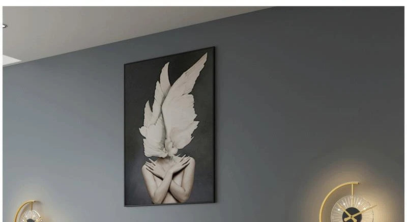 SANDYHA Nordic Clock Wall Lamp