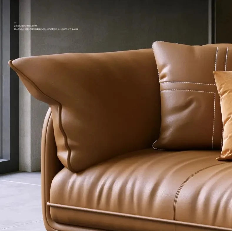 Modern Minimalist Leather Sofa