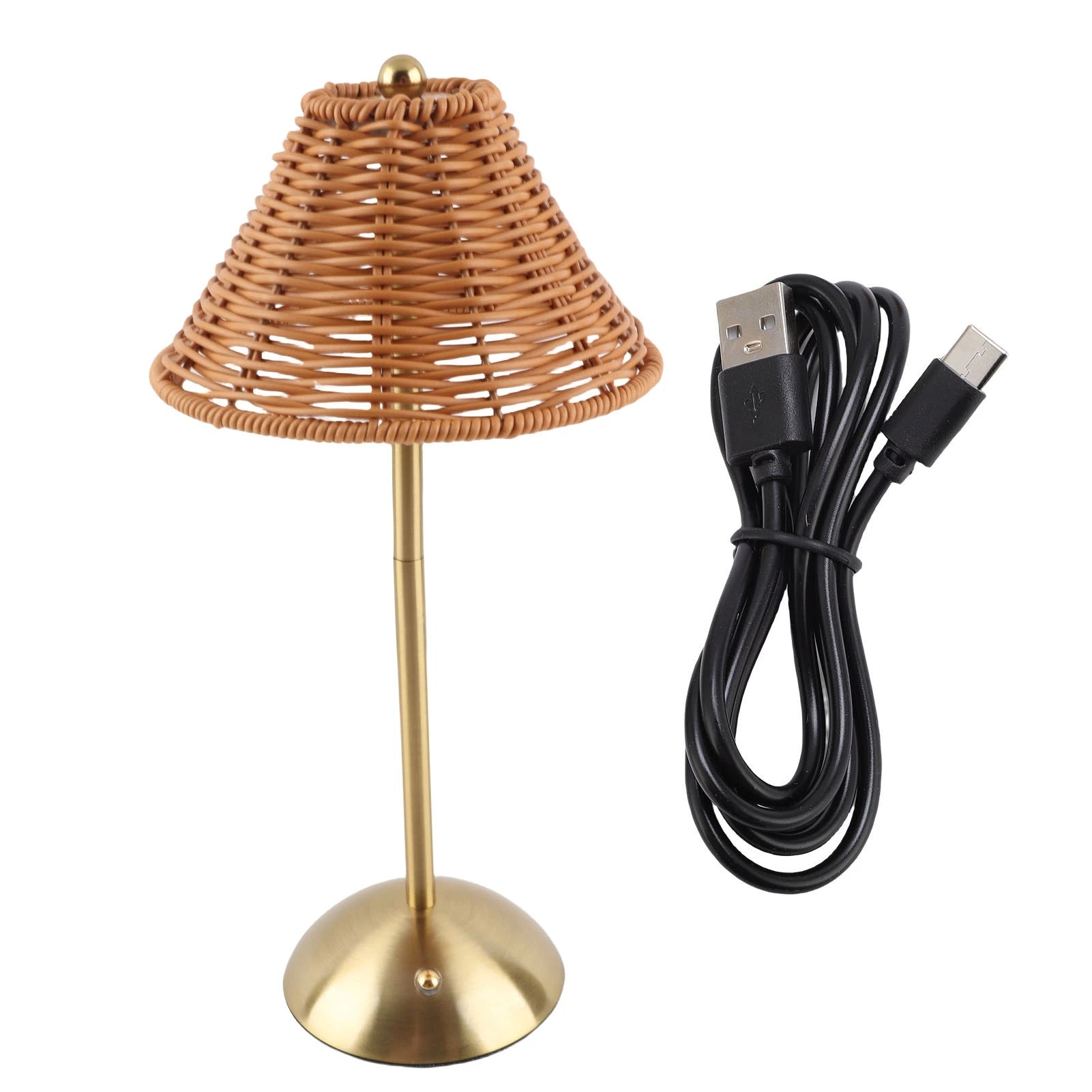 LED Rechargeable Rattan Table Lamp