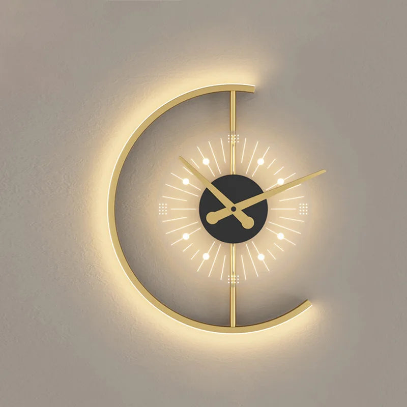 SANDYHA Nordic Clock Wall Lamp