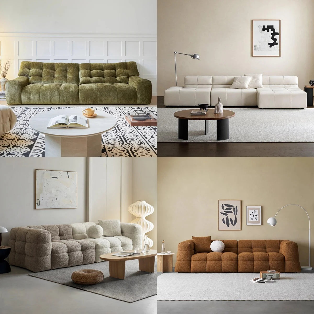 Minimalist Leather Sectional Sofa