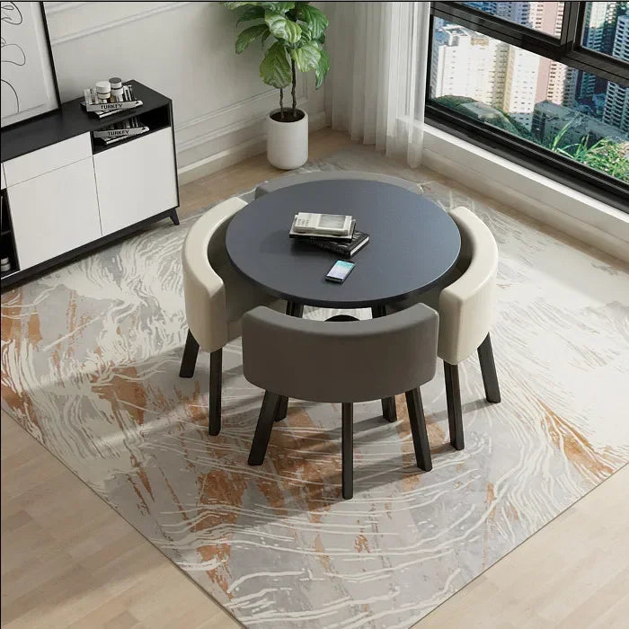 Round Dining Table with 4 Chairs