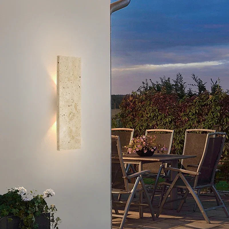 Outdoor Yellow Cave Stone Wall Light