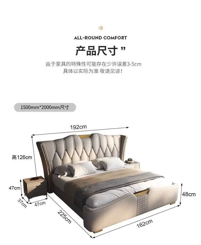 Italian Leather Luxury Bed
