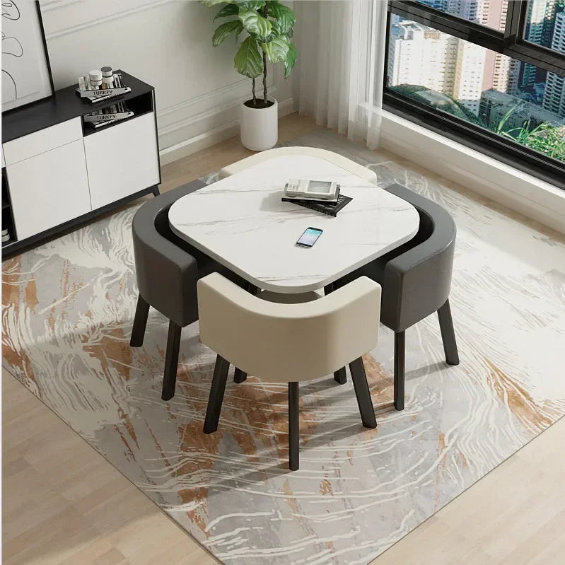 Round Dining Table with 4 Chairs