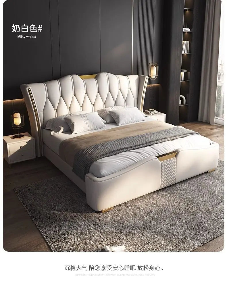 Italian Leather Luxury Bed