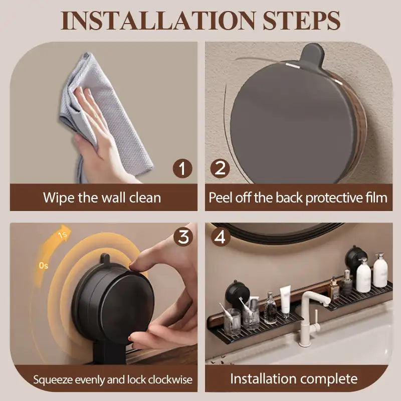 Bathroom Suction Cup Shower Shelf