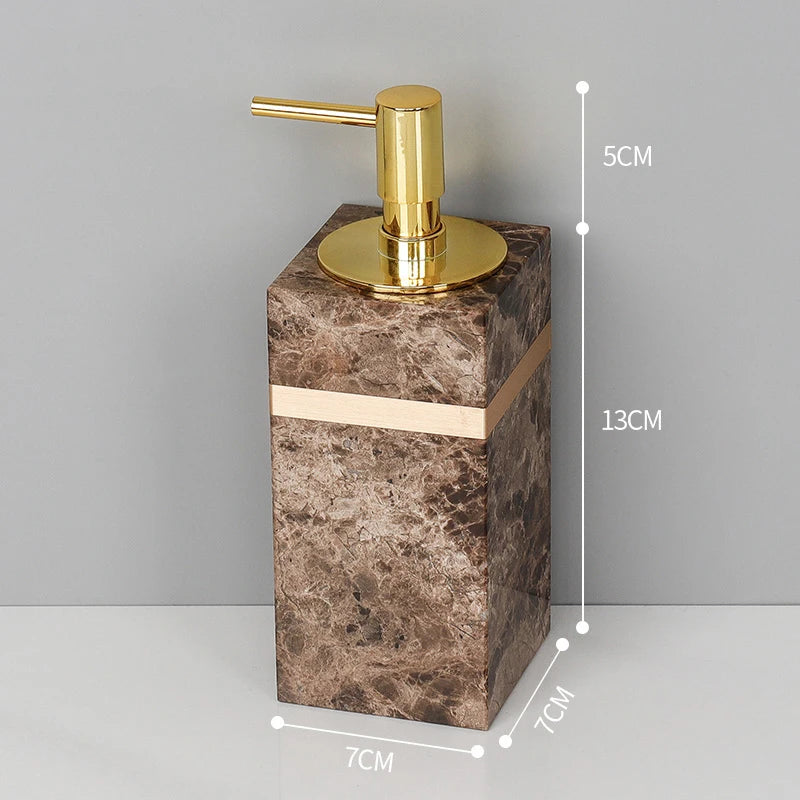 Emperador Dark Marble Bathroom Set