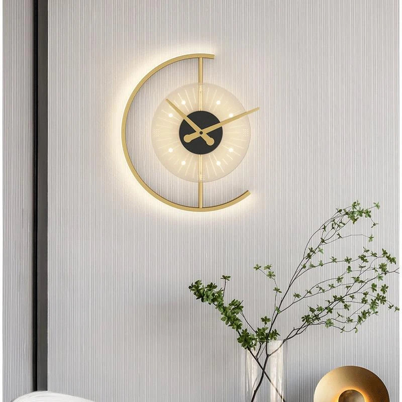 SANDYHA Nordic Clock Wall Lamp