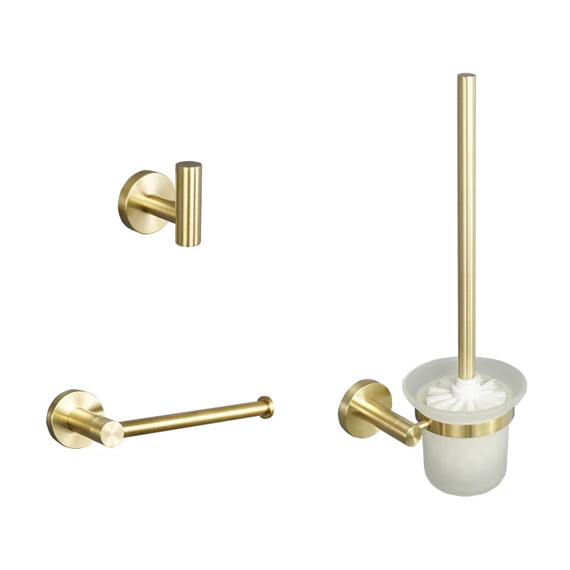 Brushed Gold Bathroom Hardware Set