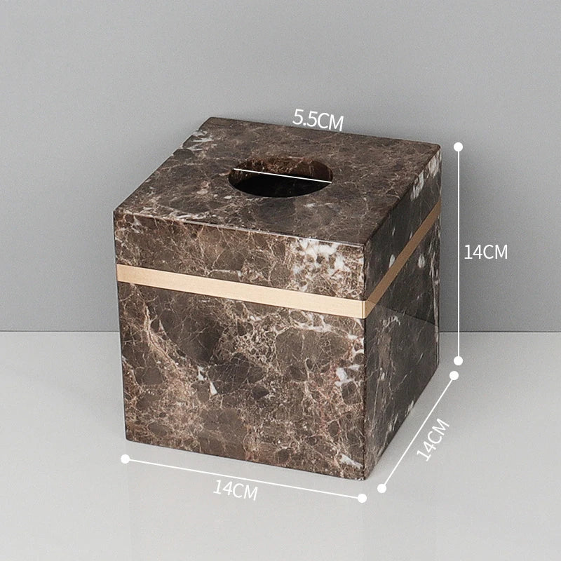 Emperador Dark Marble Bathroom Set