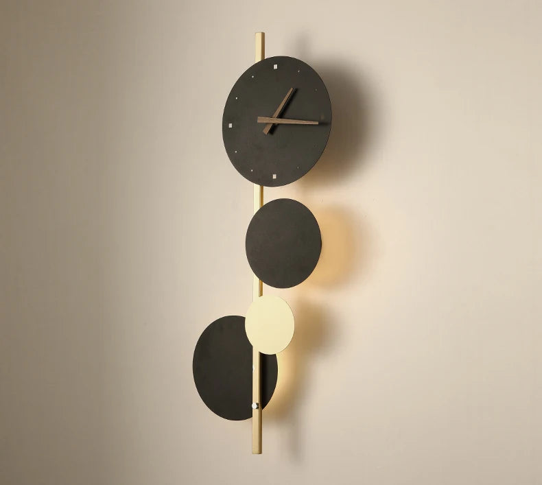 Nordic LED Clock Wall Light
