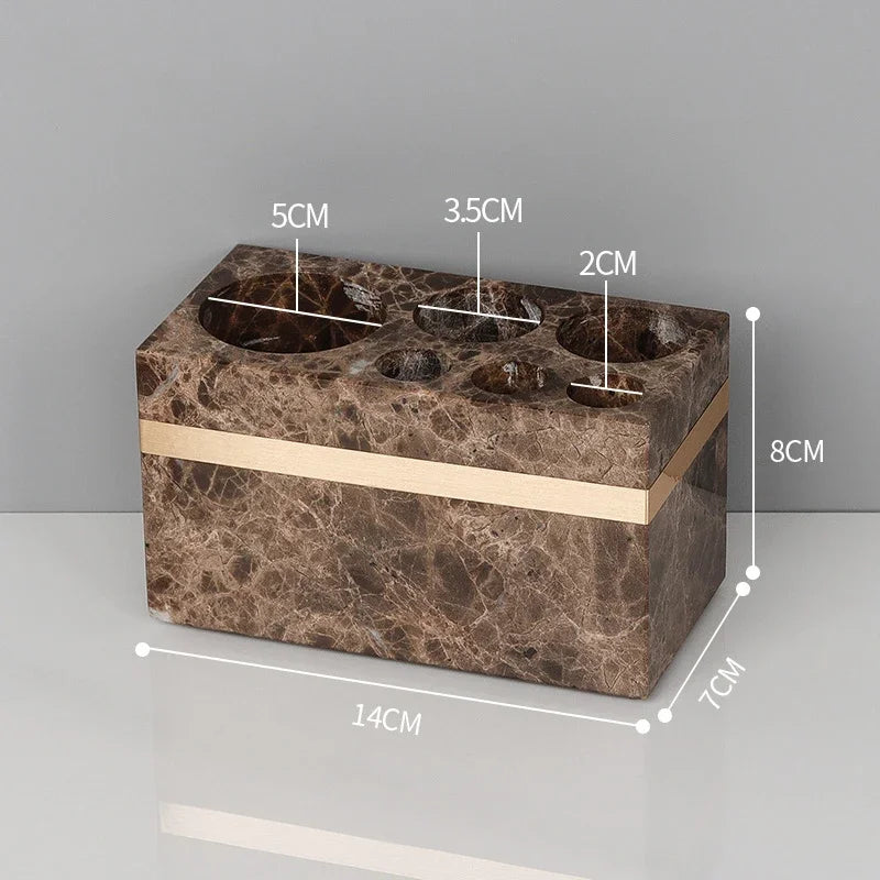 Emperador Dark Marble Bathroom Set