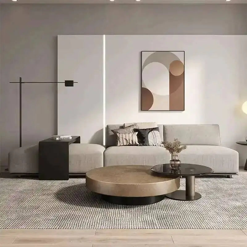 Luxury Round Stainless Steel Coffee Table