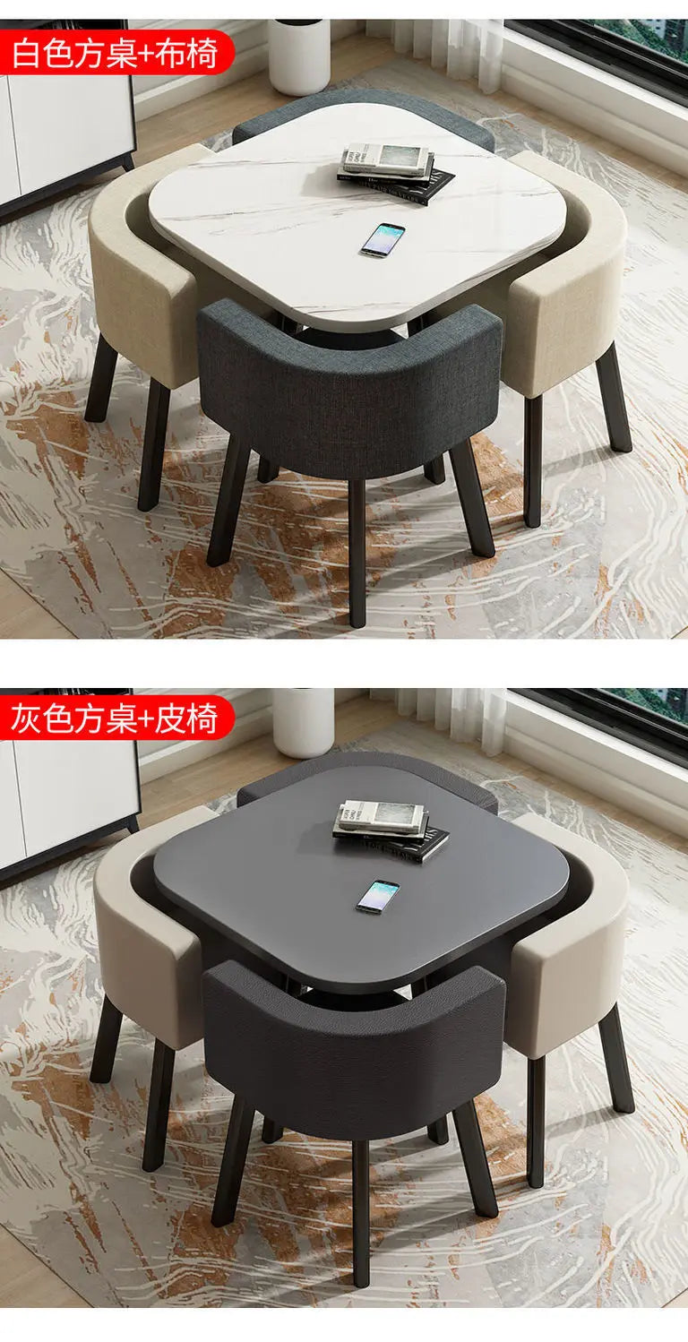 Round Dining Table with 4 Chairs