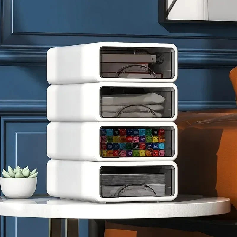 Plastic Desktop Organizer Storage Box with Drawer