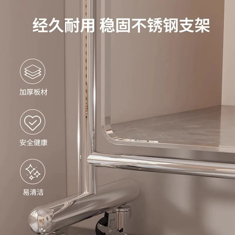 Stainless Steel Full-Length Floor Mirror