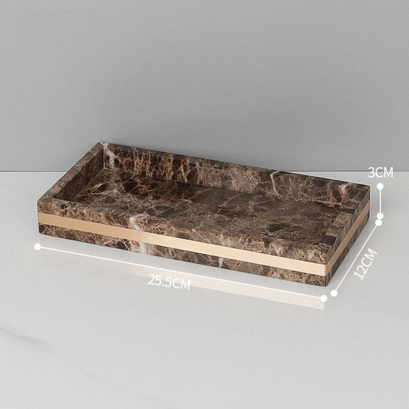 Emperador Dark Marble Bathroom Set