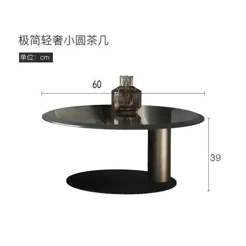 Luxury Round Stainless Steel Coffee Table