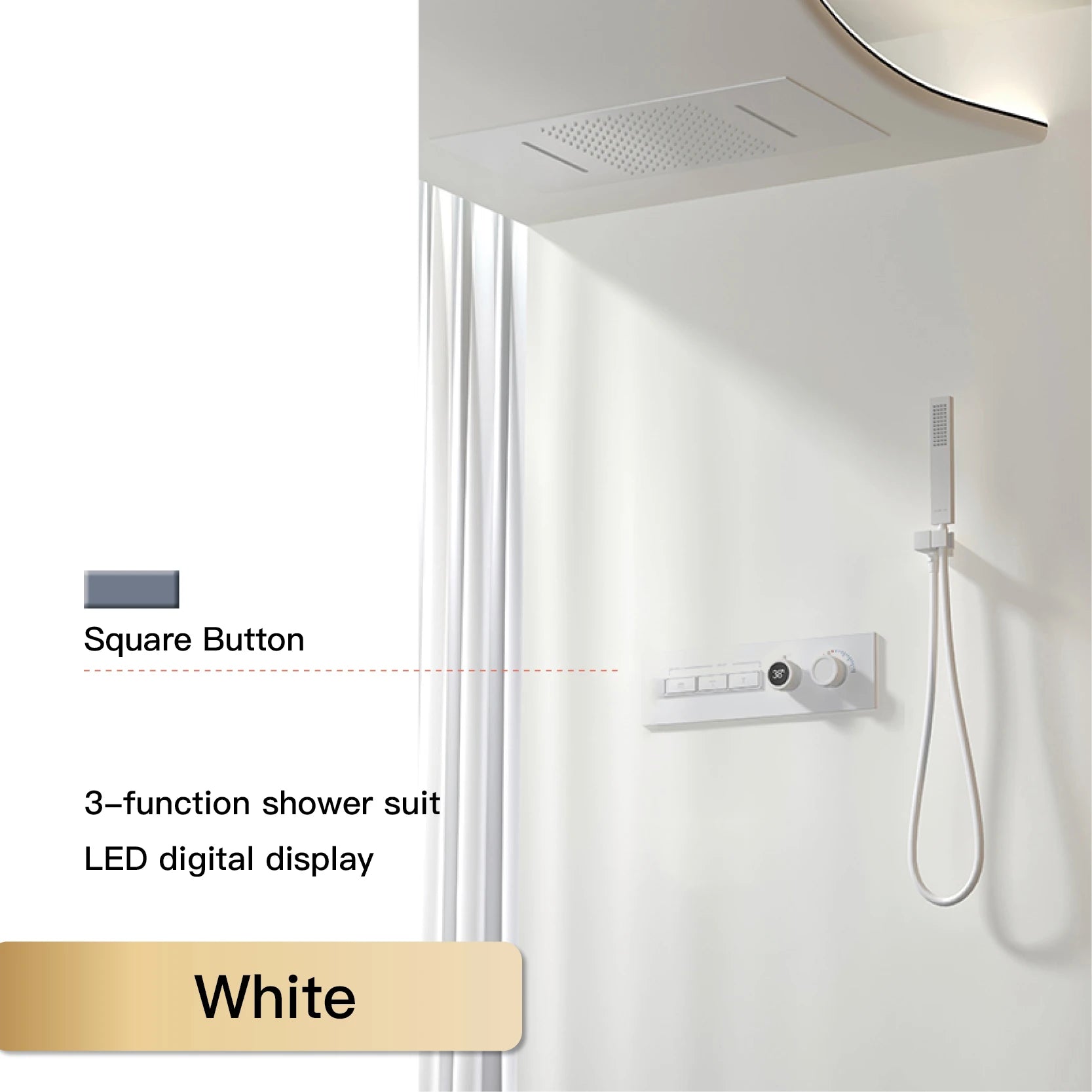 Luxury Black Brass Shower System