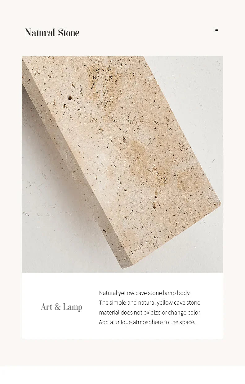 Outdoor Yellow Cave Stone Wall Light