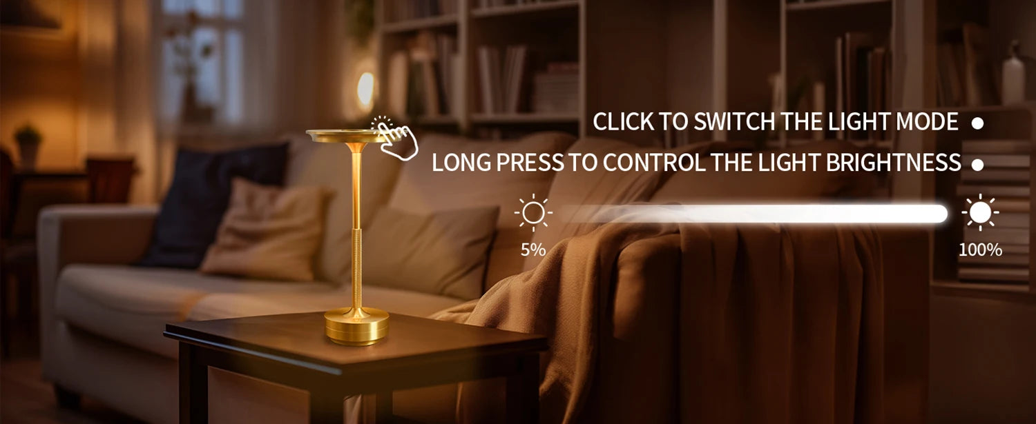 Wireless LED Desk Lamp – Rechargeable & Portable