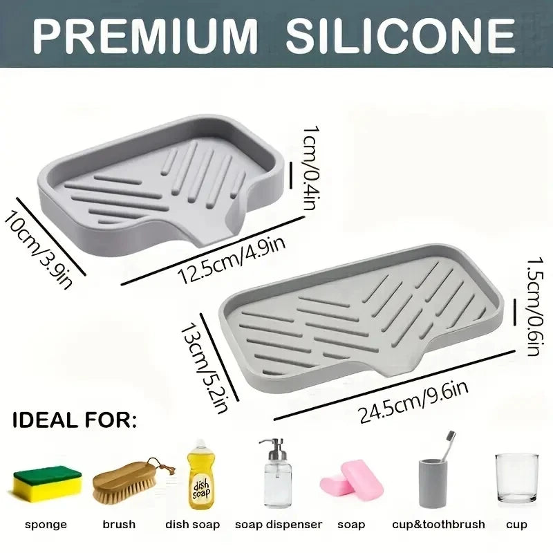 Silicone Sink Tray & Soap Holder