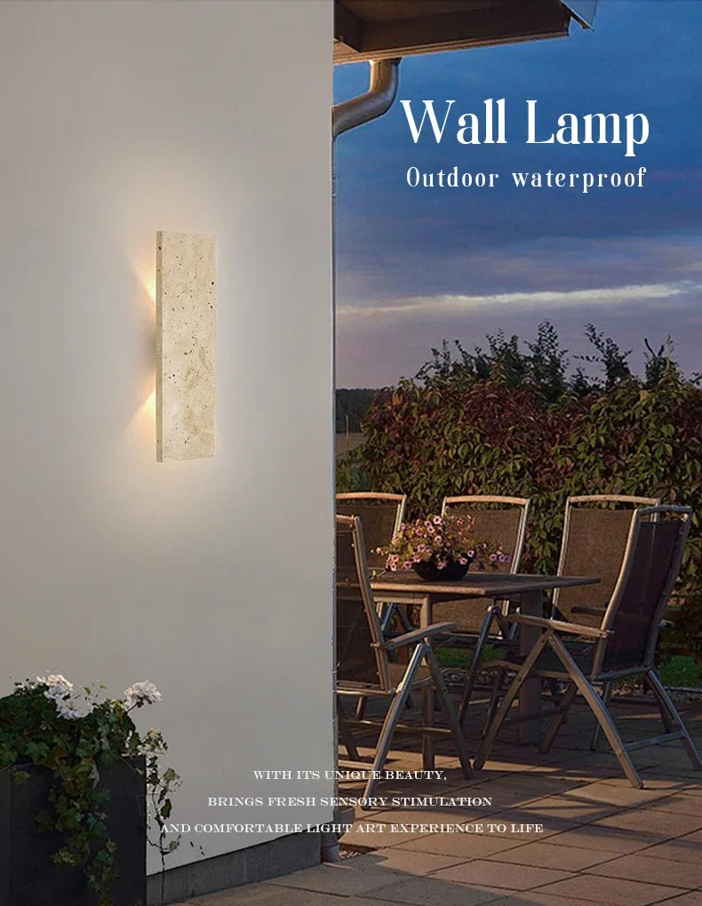 Outdoor Yellow Cave Stone Wall Light