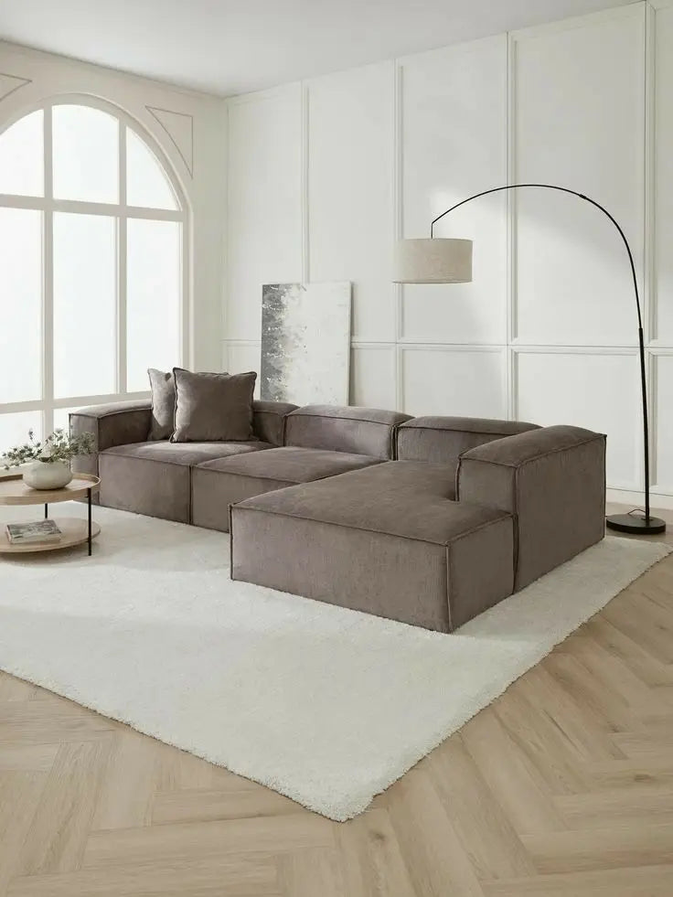 Minimalist Leather Sectional Sofa