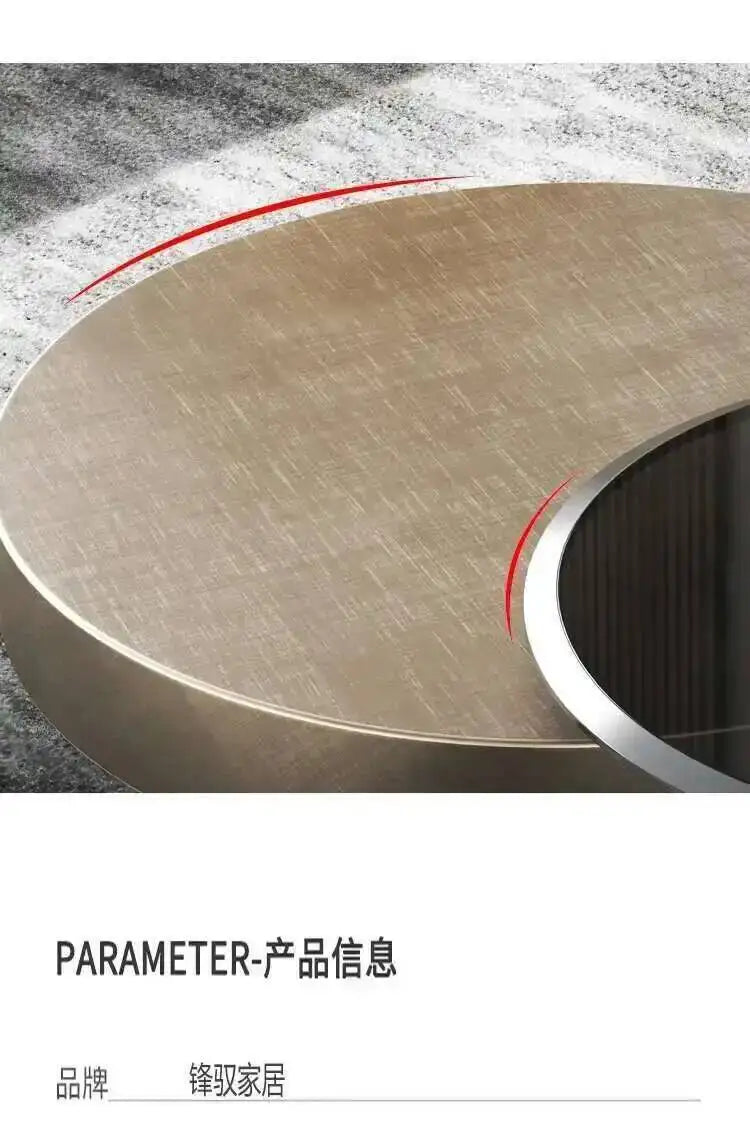 Luxury Round Stainless Steel Coffee Table
