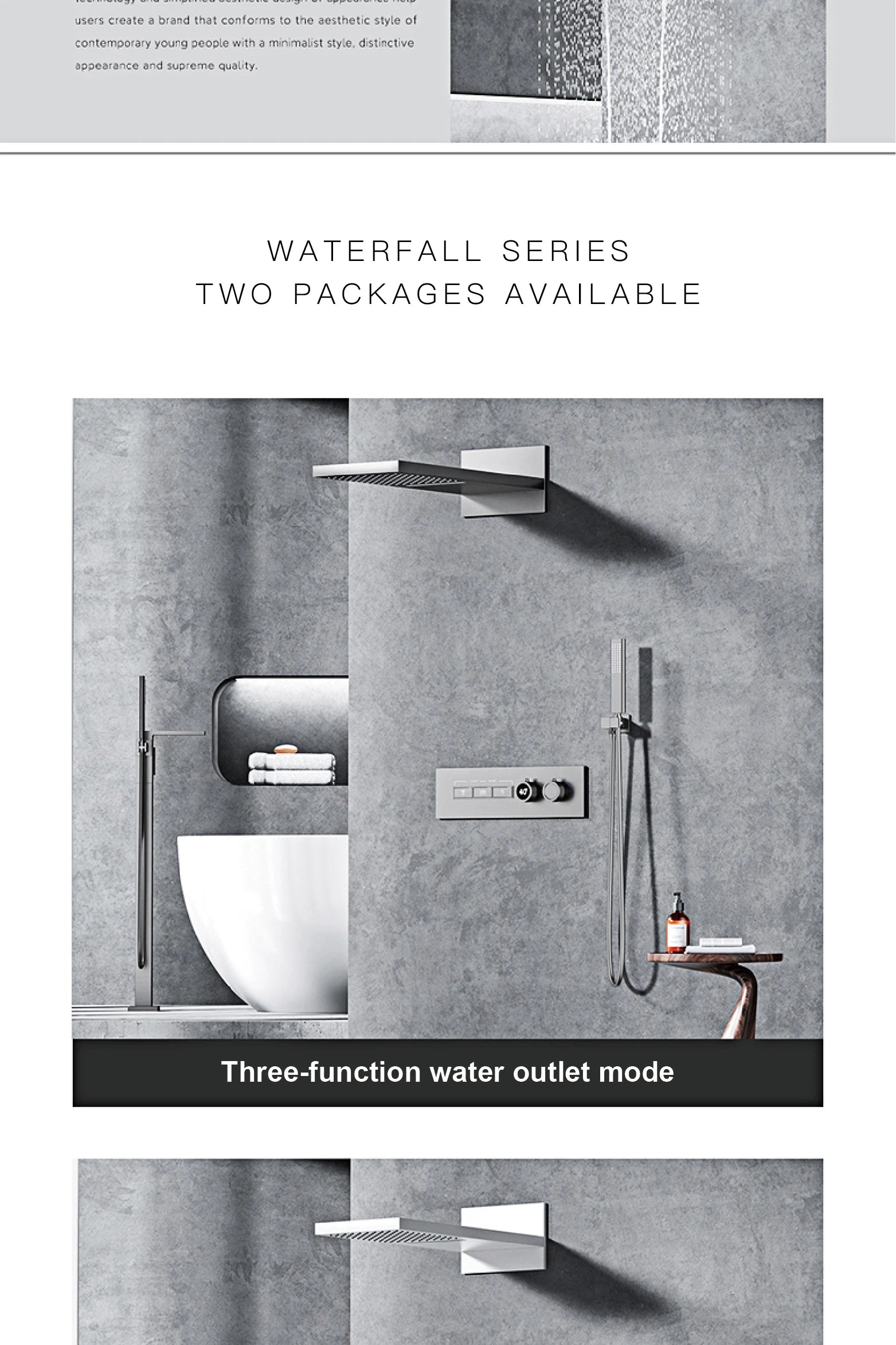 Luxury Black Brass Shower System