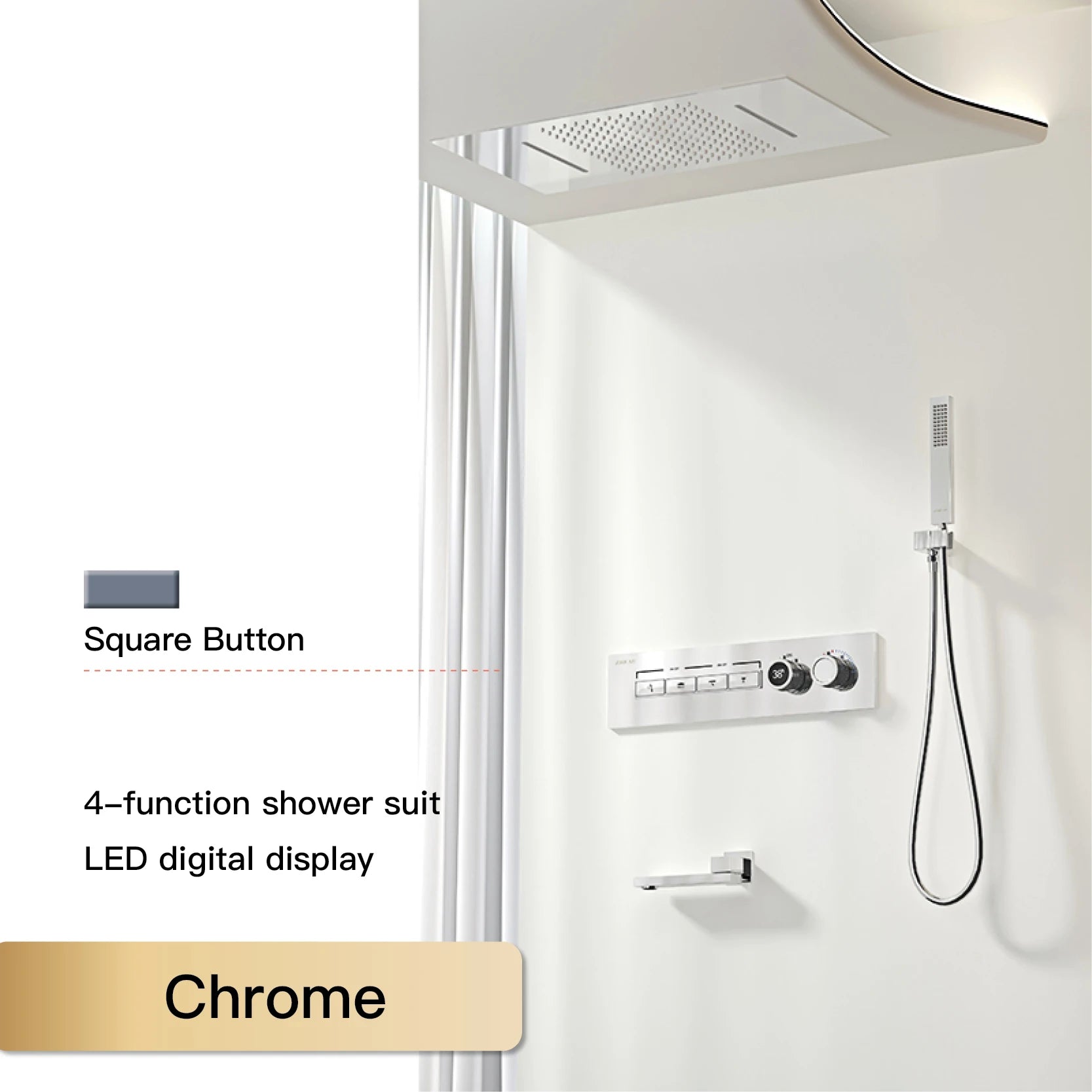 Luxury Black Brass Shower System