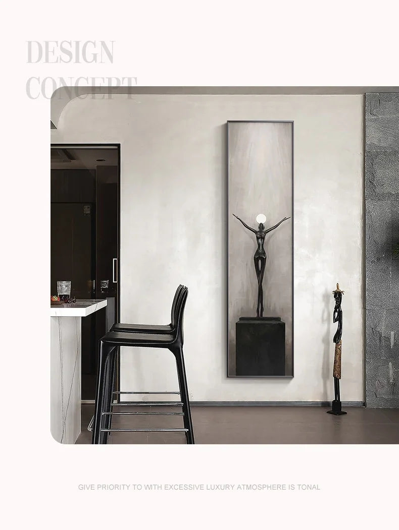 Modern Abstract Art Interior Painting Led Wall Hanging Lamp For Living Room Kitchen Porch Aisle Dining Room Room Home Decoration