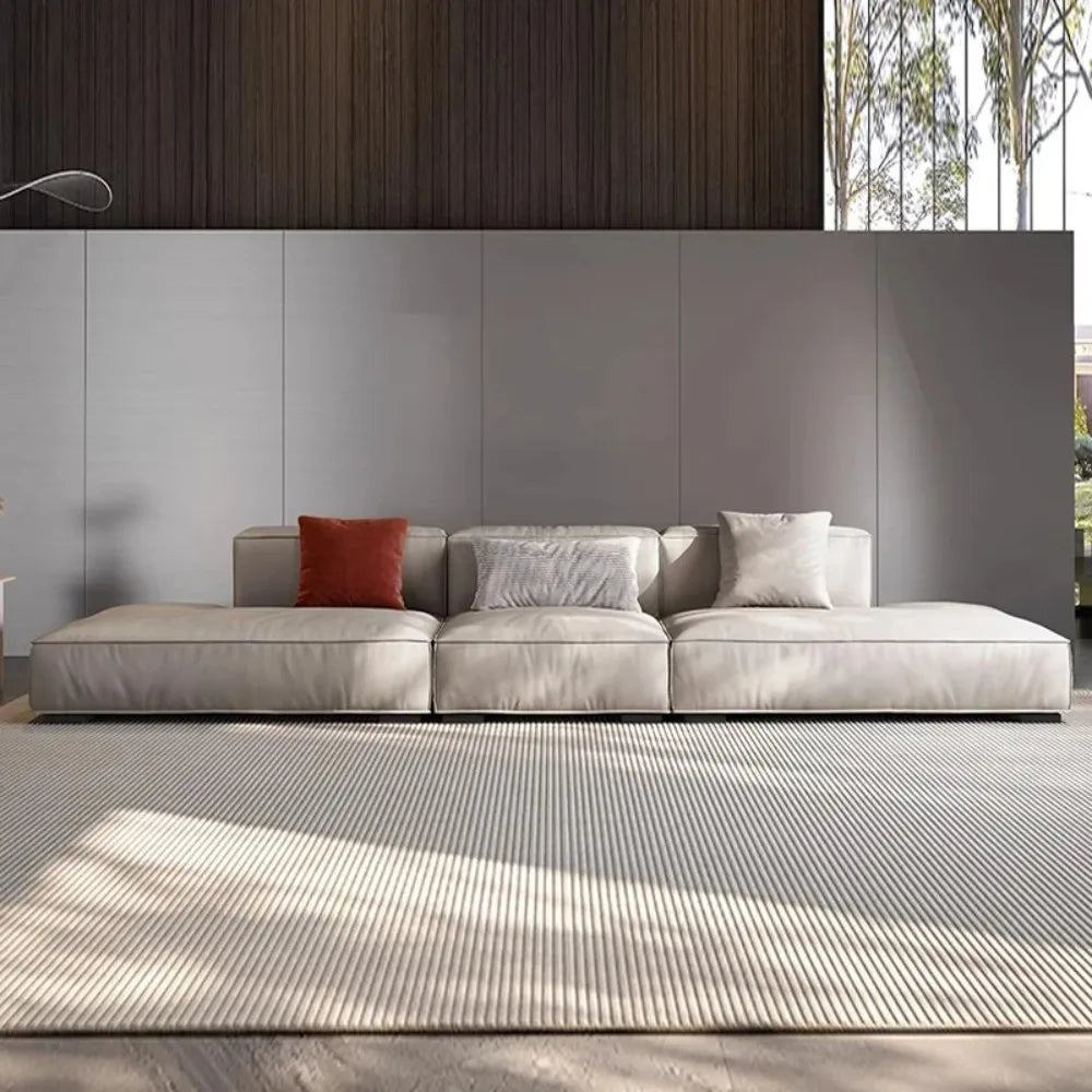 Minimalist Leather Sectional Sofa