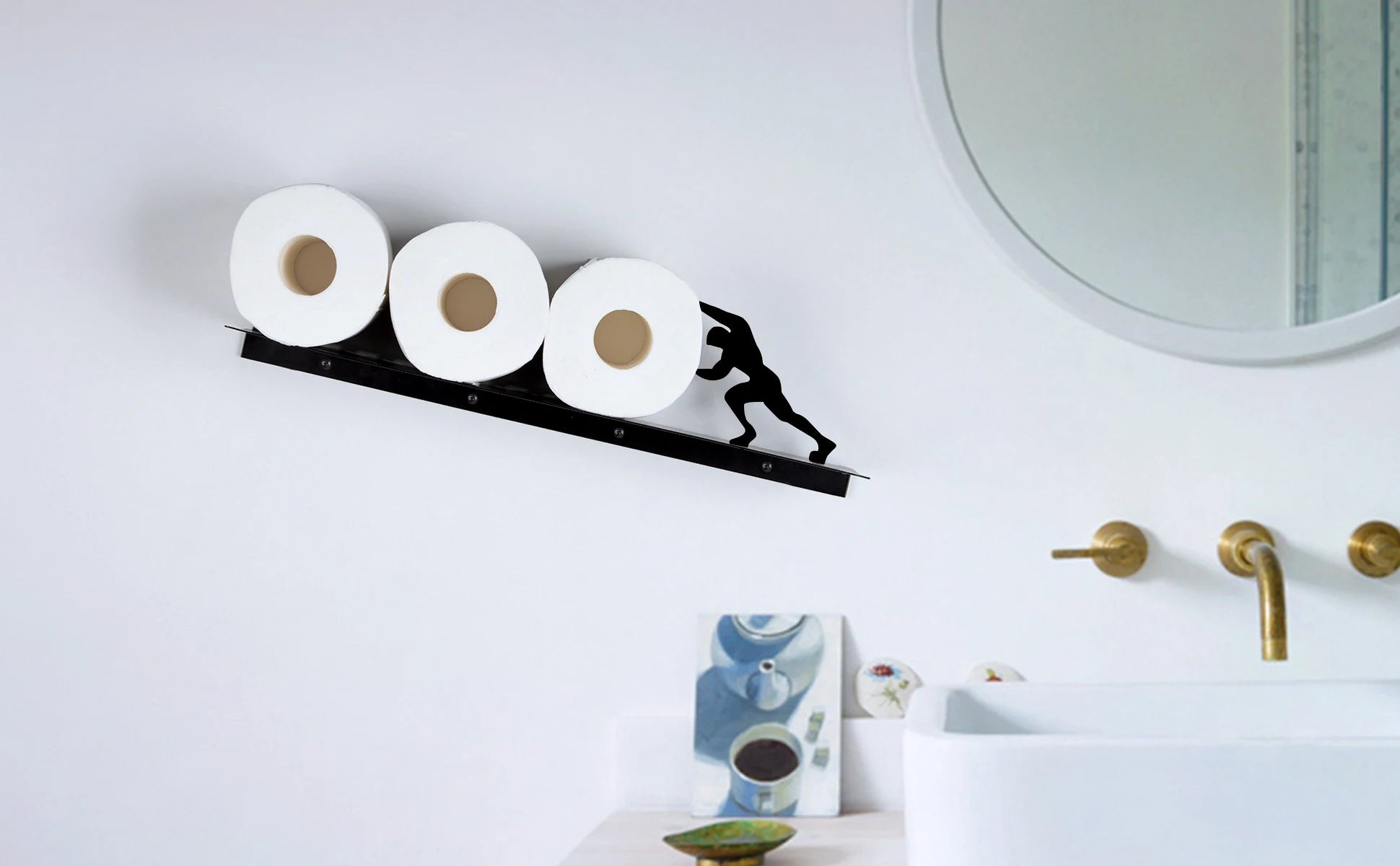 Stainless Steel Toilet Paper Holder Stand
