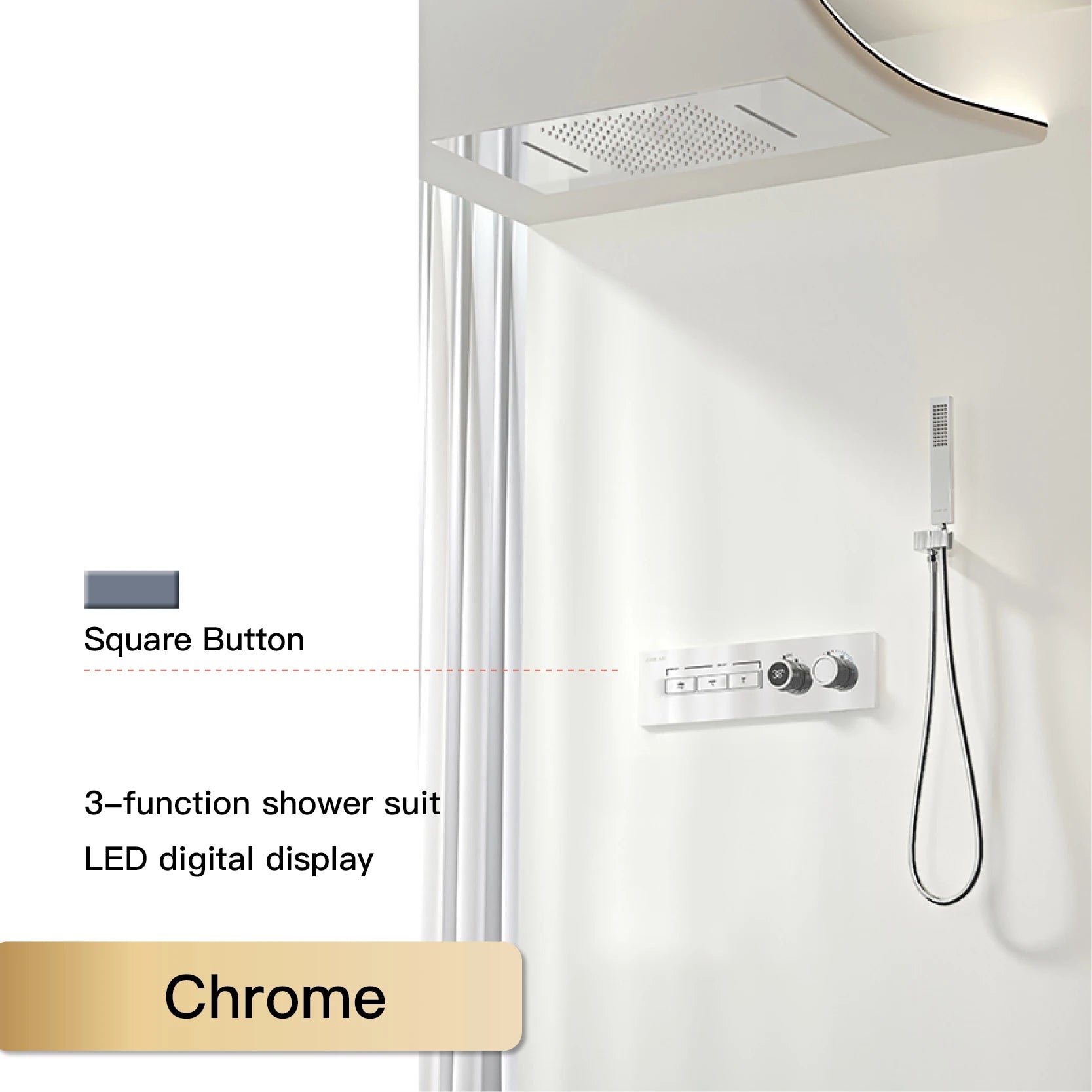 Luxury Black Brass Shower System