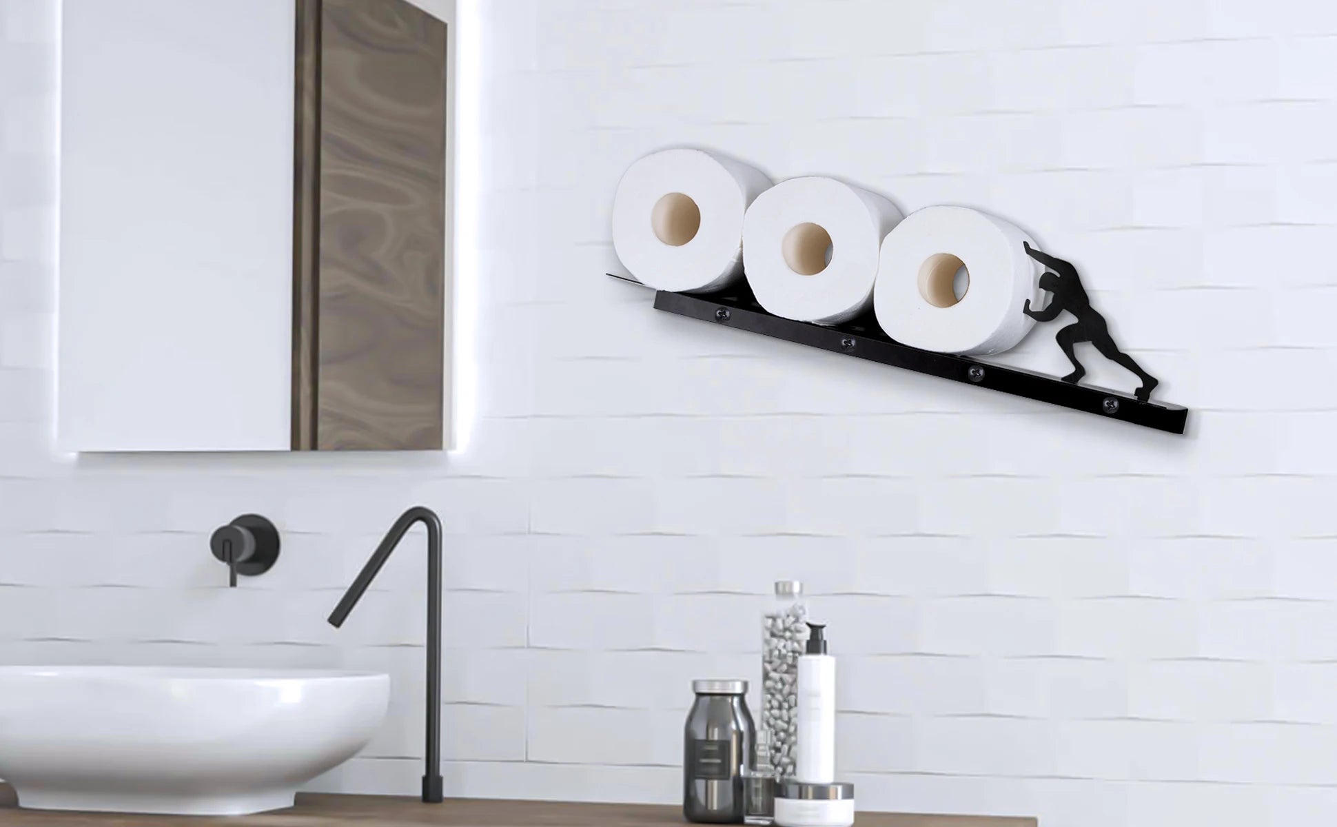 Stainless Steel Toilet Paper Holder Stand