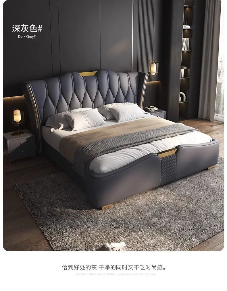 Italian Leather Luxury Bed